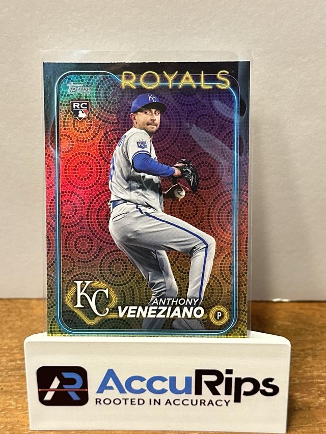 2024 Topps Series 2 Anthony Veneziano BASE SET Holiday Parallel #425