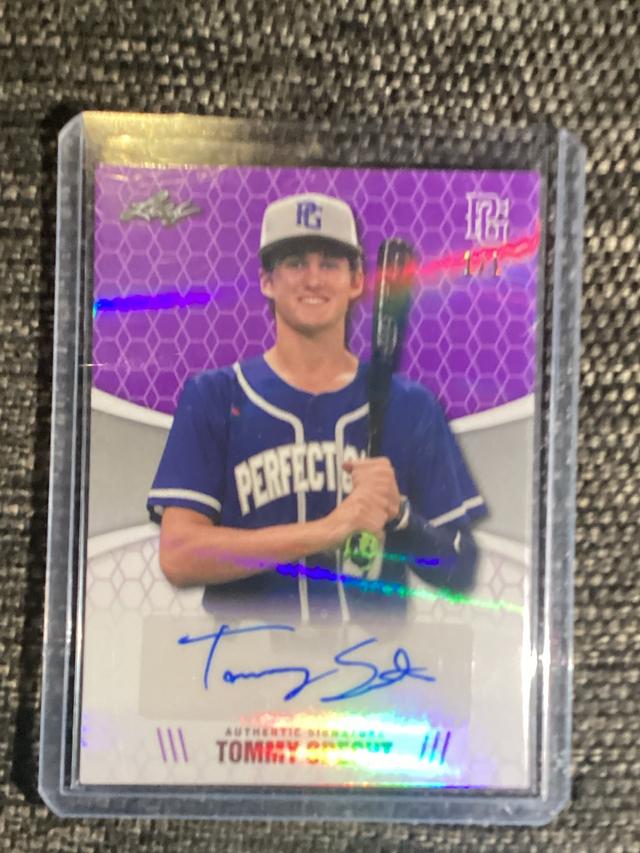 2021 Leaf Perfect Game National Showcase Tommy Specht Purple /1 #BA-TS2