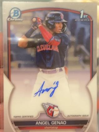 2023 Bowman Angel Genao CHROME PROSPECT AUTOGRAPHS #CPA-AG