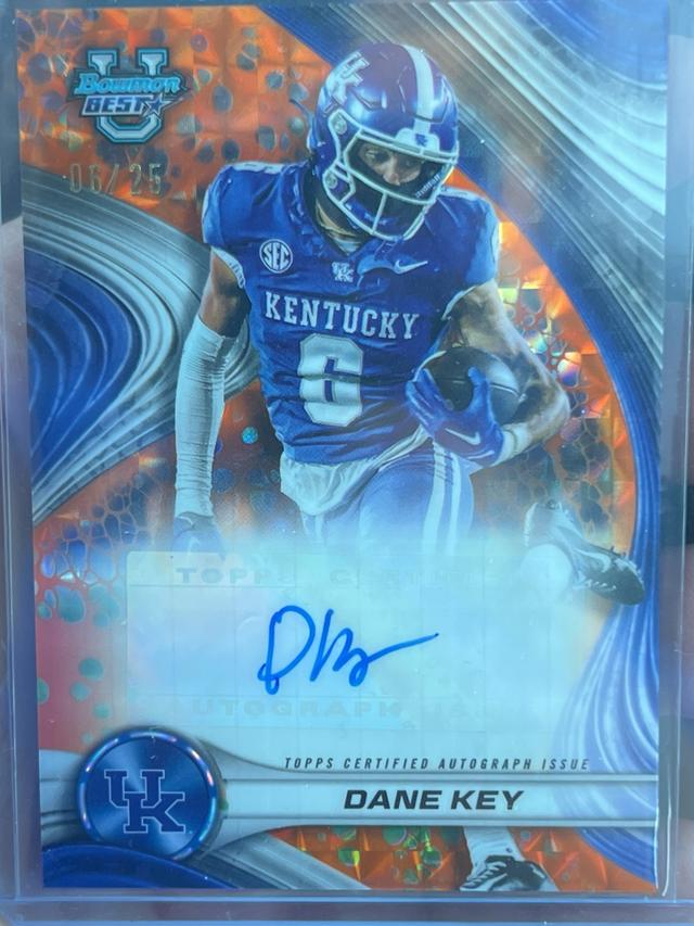 2024 Bowmans Best University Football Dane Key of Autographs Refractors #BOA-DK