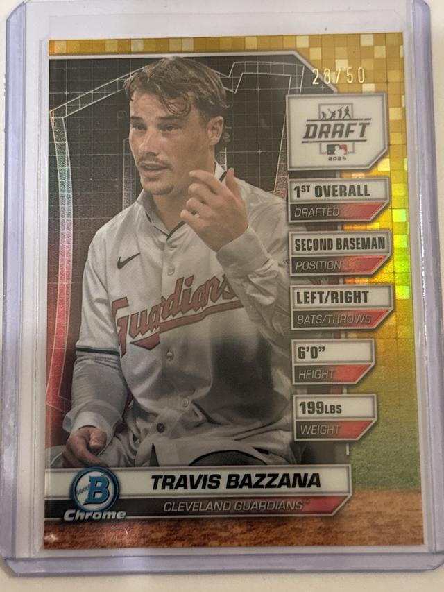 2024 Bowman Draft Travis Bazzana Draft Night GOLD Refractor /50 #BDN-1