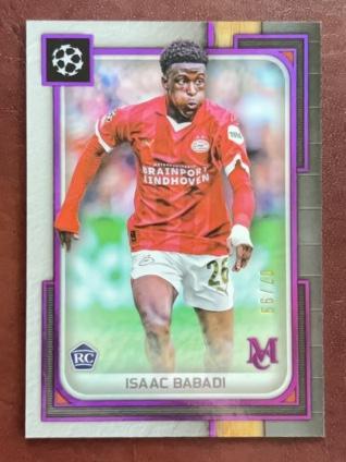 2023-24 Topps Museum Collection UEFA Champions League Isaac Babadi Amethyst /99