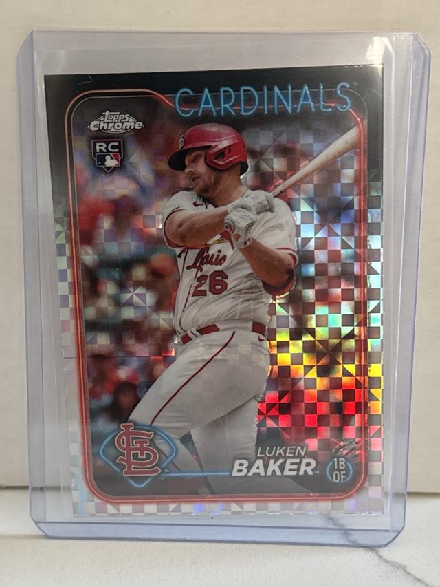 2024 Topps Chrome Luken Baker ﻿Base Set X-Fractors #132