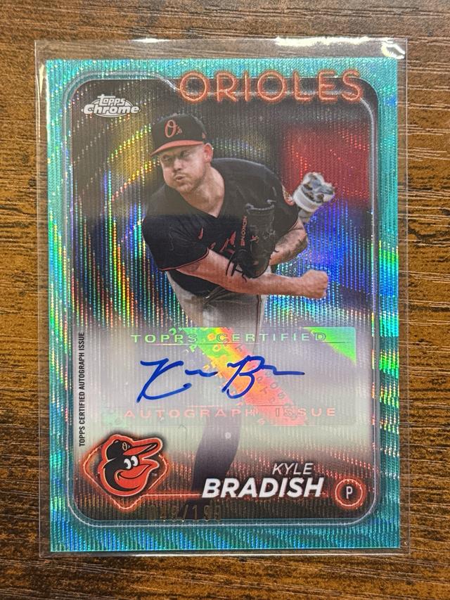 2024 Topps Chrome Update Kyle Bradish AUTO Aqua RayWave Refractors /199 #AC-KB