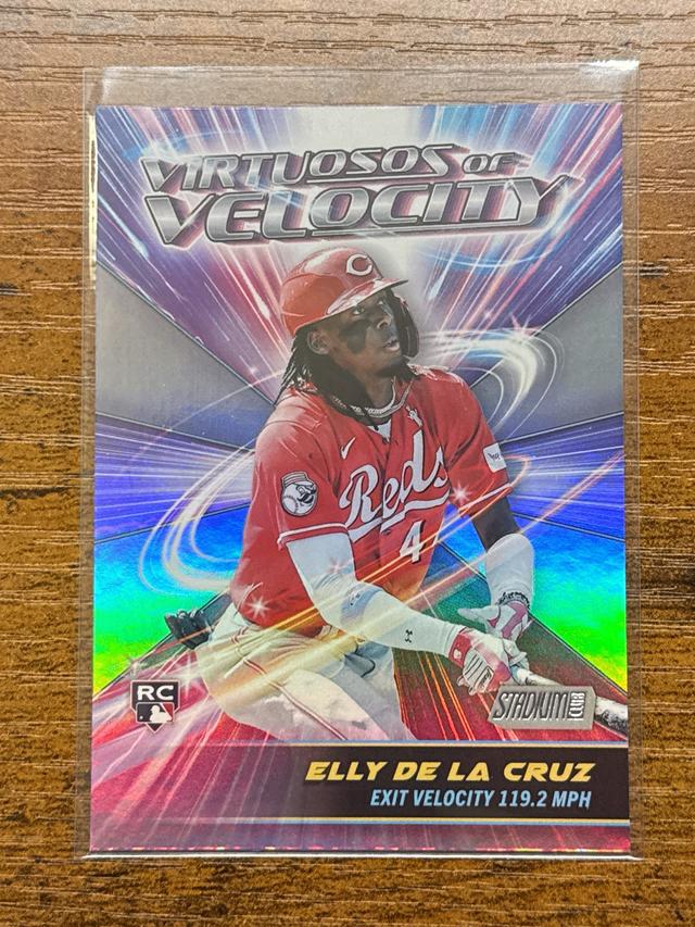 2024 Topps Stadium Club Elly De La Cruz ﻿Virtuosos of Velocity RC #VV-3