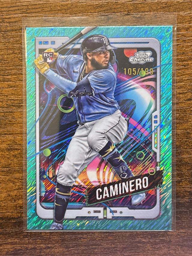 2024 Topps Cosmic Chrome Junior Caminero Aqua Equinox Refractors /199 #1