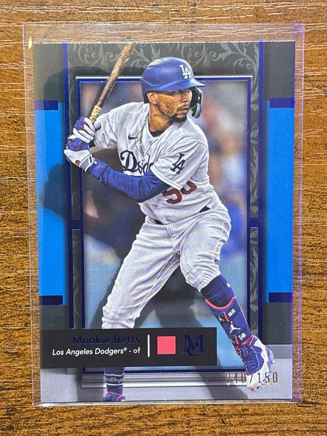 2024 Topps Museum Collection Mookie Betts ﻿Blue /150 #7 Dodgers World Series