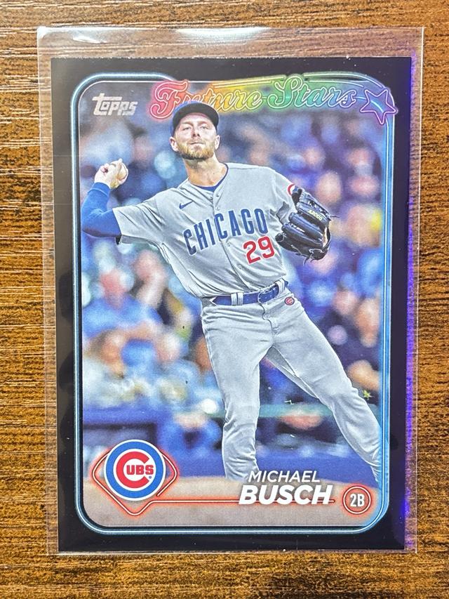 2024 Topps Series 2 Michael Busch Future Stars Black /73 #471 Chicago Cubs