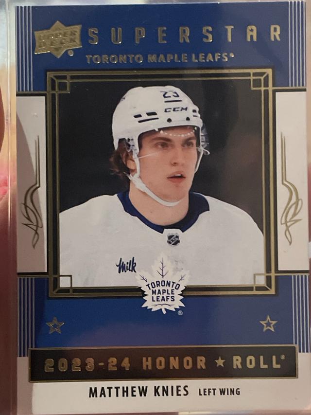 2023-24 Upper Deck Series 2 Hockey Matthew Knies Honor Roll Checklist #HR67