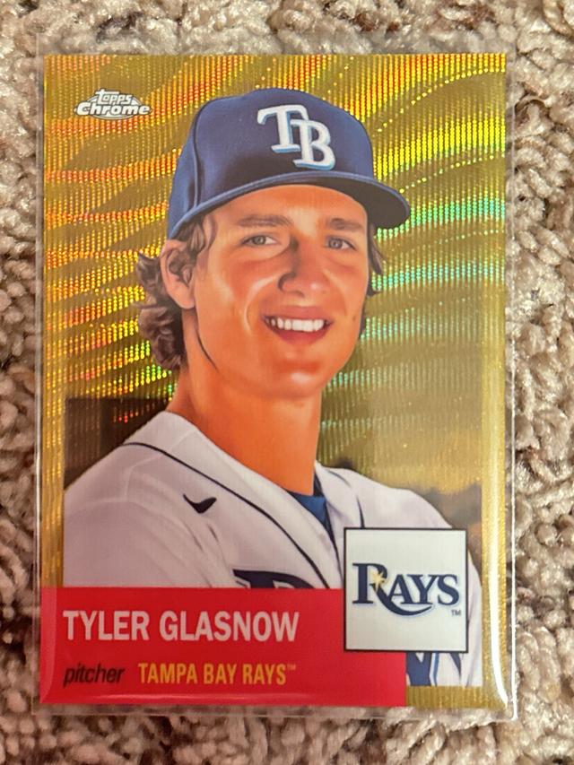 2022 Topps Chrome Platinum Tyler Glasnow ﻿Base Set Gold Refractors /50 #62