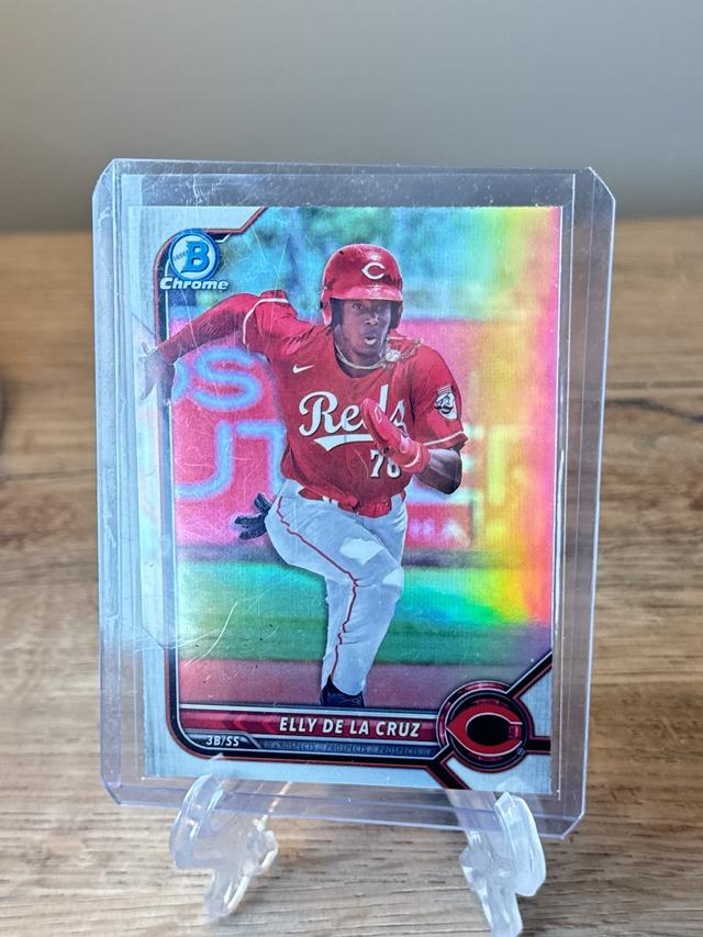 2022 Bowman Draft Elly De LA Cruz Bowman Chrome Checklist Refractor #BDC-80