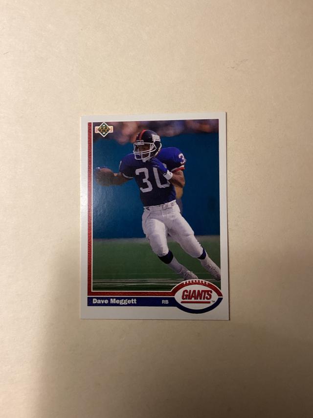 1991 Upper Deck Football Dave Meggett Base Set #443