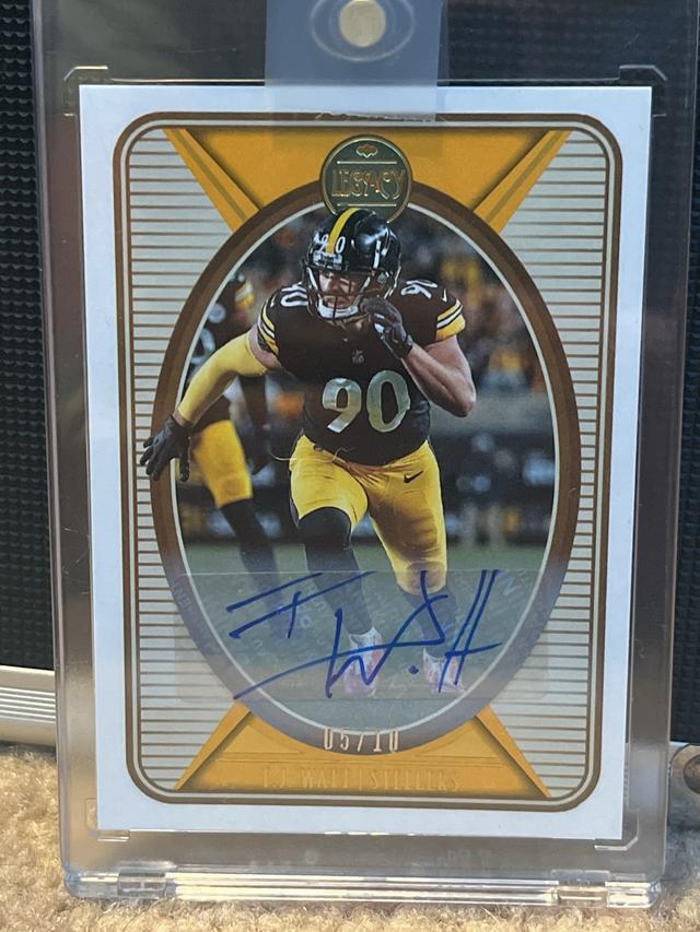 2022 Panini Legacy T.J. Watt - Pittsburgh Steelers Blue /10 #83