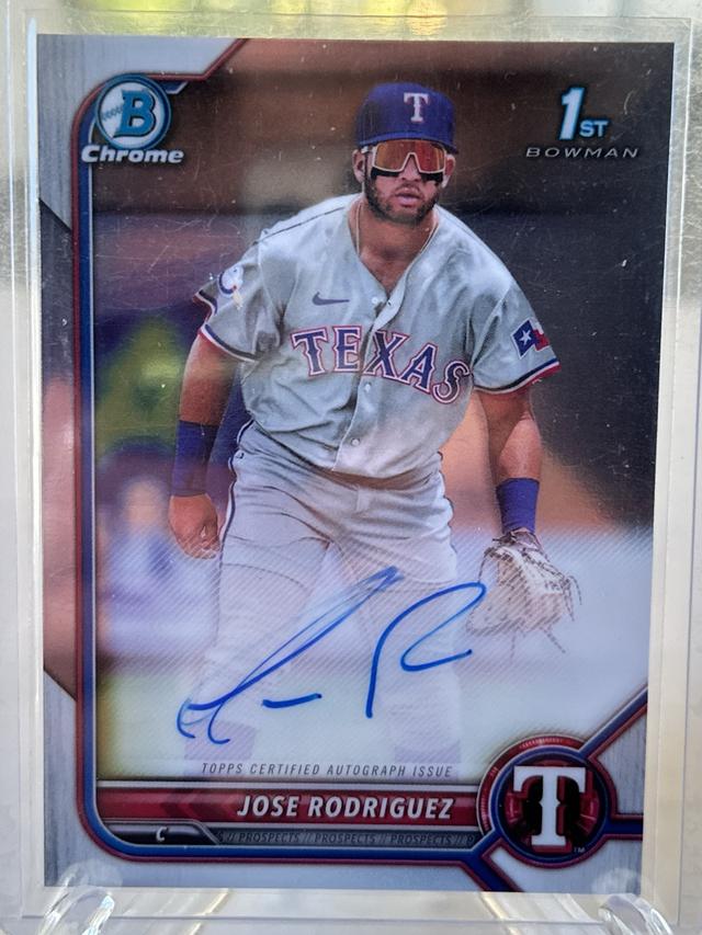 2022 Bowman Chrome Jose Rodriguez BOWMAN CHROME PROSPECT AUTOGRAPHS I #CPA-JRZ