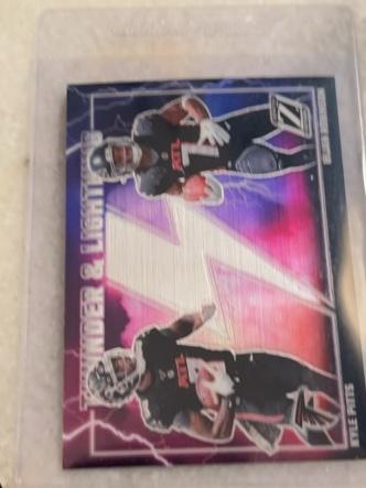 2023 Panini Zenith Football Bijan Robinson / Kyle Pitts Thunder and Lightning