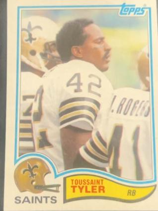 1982 Topps Football Toussaint Tyler Base Set #412