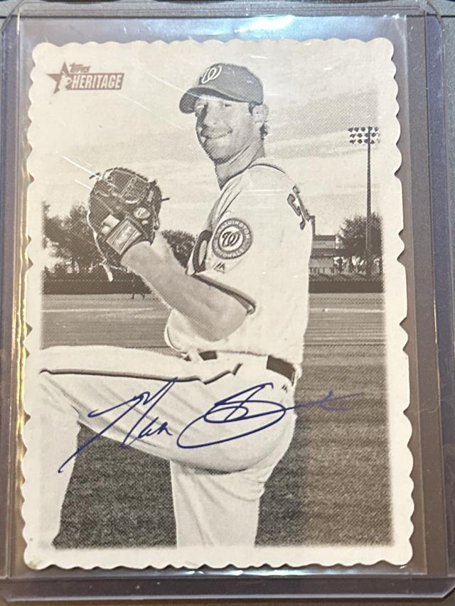 2018 Topps Heritage Max Scherzer 1969 Topps Deckle Edge Set #28