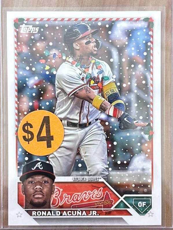 2023 Topps Holiday Ronald Acuña Jr. RARE HOLIDAY VARIATION SHORT PRINTS #H43