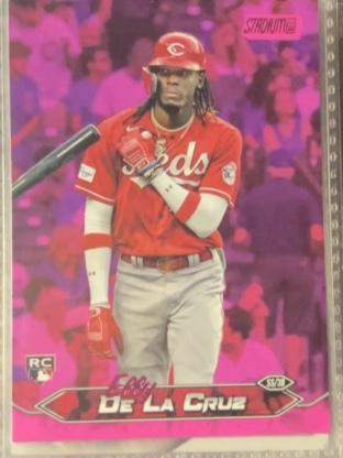 2024 Topps Stadium Club Elly De La Cruz ﻿Base Set Pink Foil #48