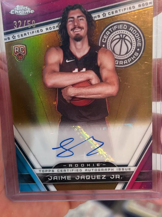 2023-24 Topps Chrome Basketball Jaime Jaquez Jr. Certified Rookie Autographs