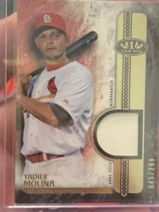 2016 Topps Tier One Yadier Molina Relics Set /299 #T1R-YM