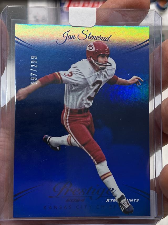 2024 Panini Prestige Football Jan Stenerud Blue Premium Xtra Points /299