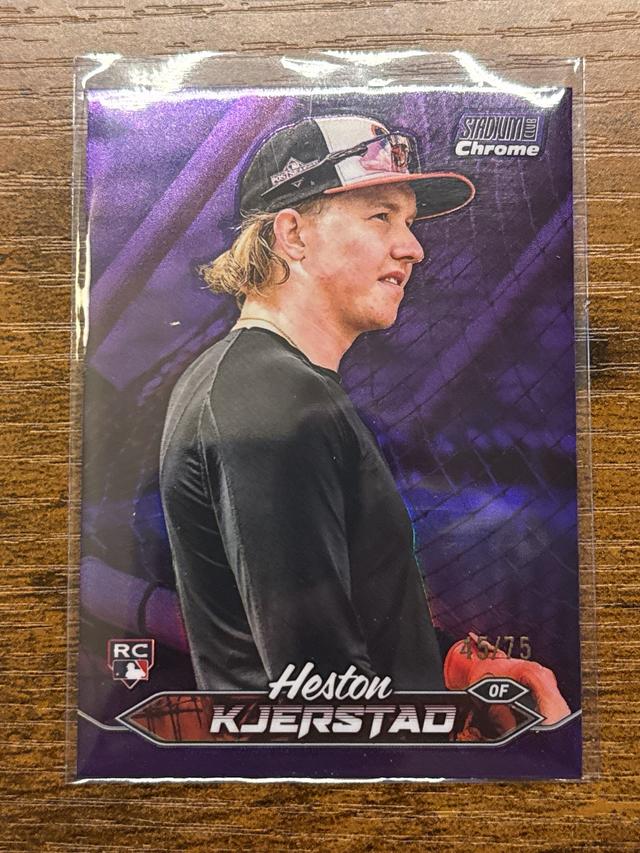 2024 Topps Stadium Club Heston Kjerstad Chrome Purple Refractors /75 #80