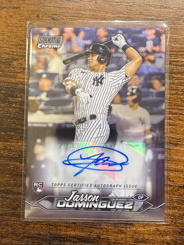 2024 Topps Stadium Club Jasson Domínguez Chrome Auto #SCCA-JD RC Yankees