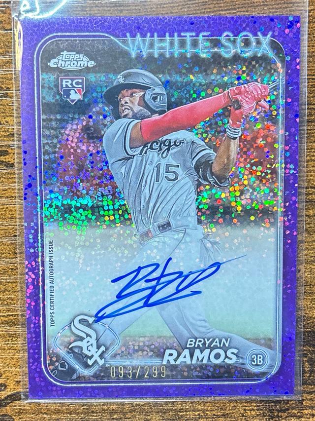 2024 Topps Chrome Update Bryan Ramos Purple Speckle /299 #RA-BRR White Sox RC