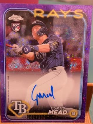 2024 Topps Chrome Curtis Mead Purple Speckle Refractors /299 #RA-CME