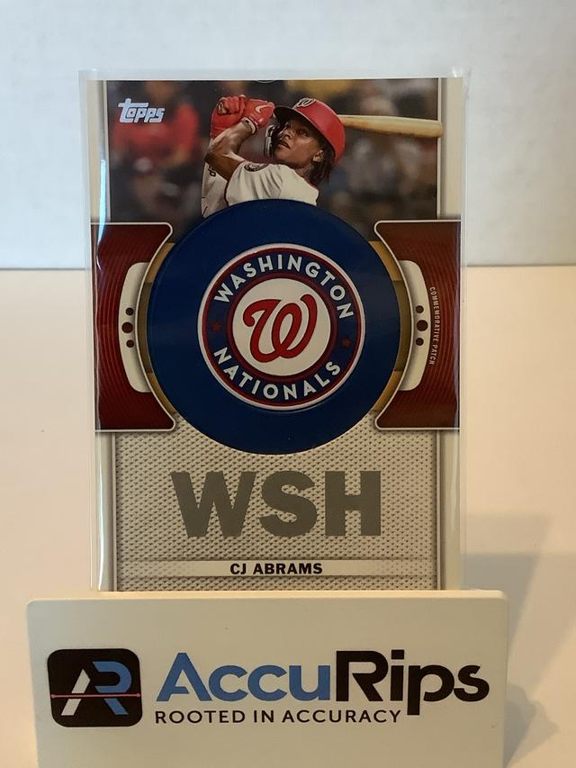 2023 Topps Series 1 CJ Abrams TEAM LOGO COMMEMORATIVE PATCH CARDS #TLP-CJA