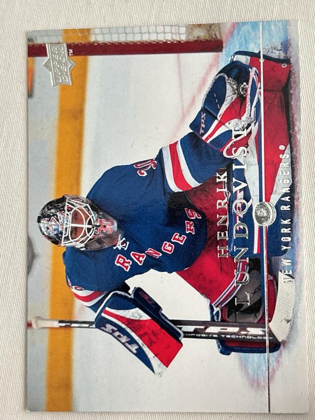 2008-09 Upper Deck Hockey Series 1 Henrik Lundqvist ﻿Base #74