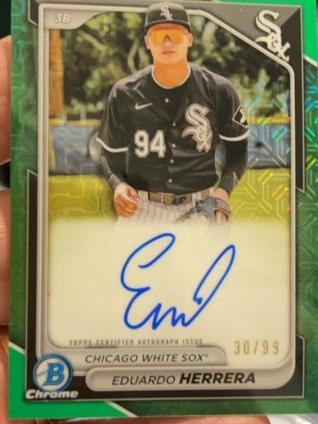 2024 Bowman Chrome Eduardo Herrera Prospect Autographs /99 #CPA-EH