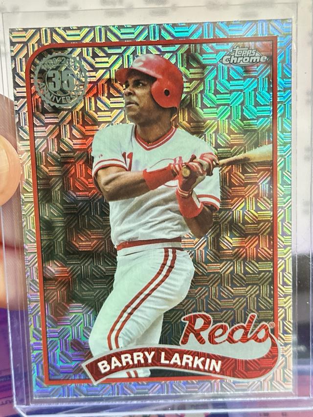 2024 Topps Series 1 Barry Larkin 1989 TOPPS BASEBALL CHROME CARDS #T89C-10