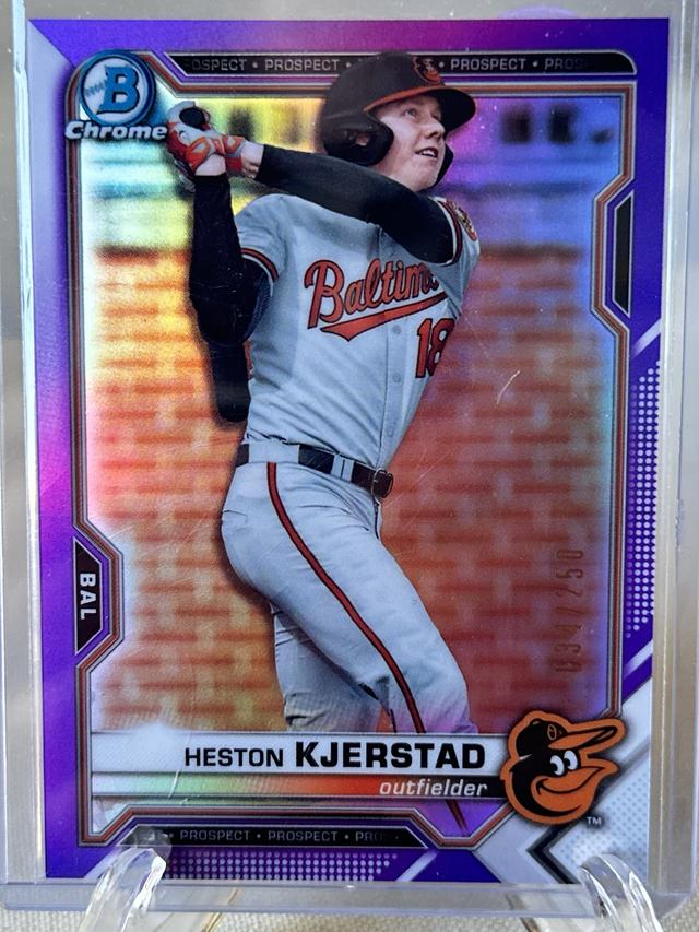 2021 Bowman Chrome Heston Kjerstad Purple Refractors /250 #BCP-166