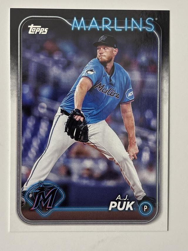 2024 Topps Update Series A.J. Puk ﻿Base Set Royal Blue #US330