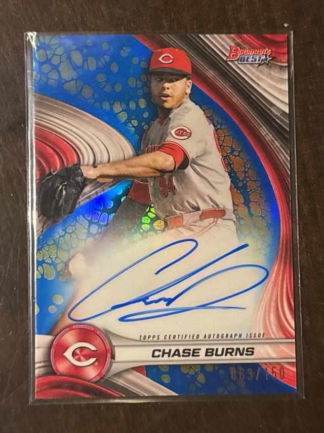 2024 Bowmans Best Chase Burns of Autographs Blue Refractors /150 #B24-CB