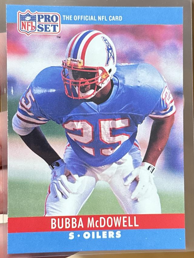 1990 Pro Set Football Bubba McDowell ﻿Base #123