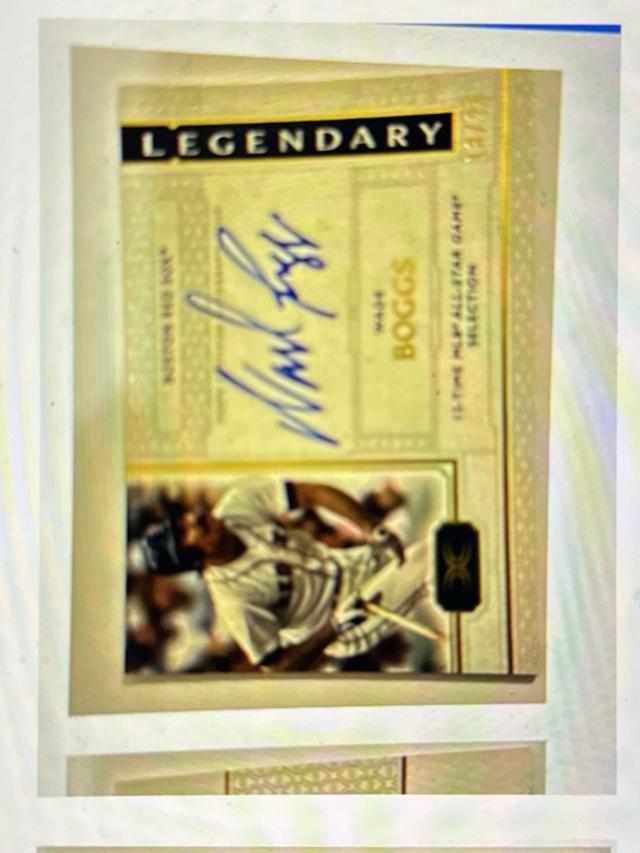 2024 Topps Definitive Wade Boggs Legendary Autograph Collection #LAC-WB