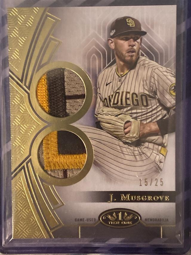 2023 Topps Tier One Joe Musgrove Dual Patch /25 #T1R-JMU