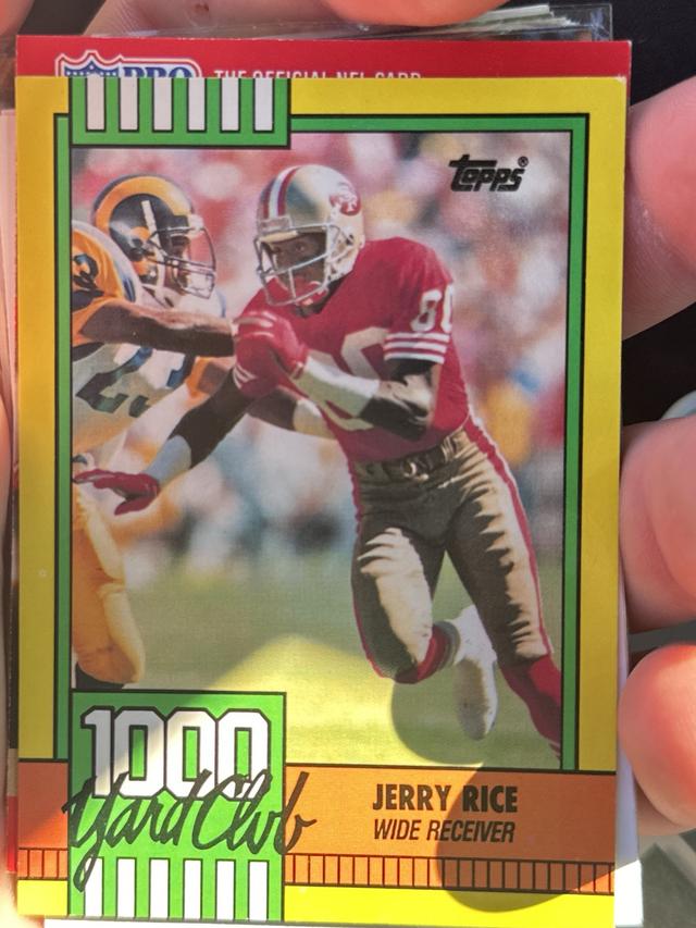 1990 Topps Football Jerry Rice 1000 Yard Club #1