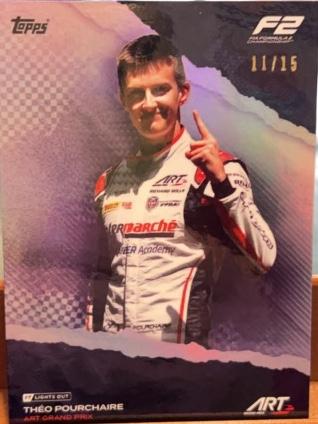 2022 Topps F1 Lights Out Theo Pourchaire F2 Purple /15 #F2