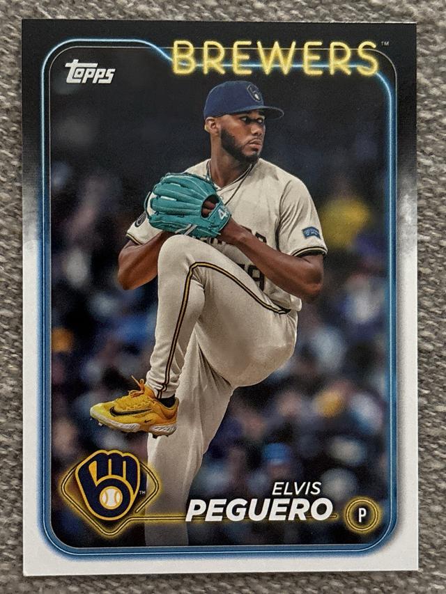 2024 Topps Update Series Elvis Peguero Golden Mirror Image Variations #US17