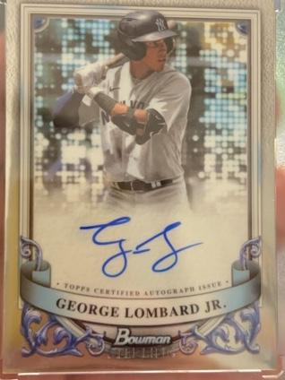 2024 Bowman Sterling George Lombard Jr. PROSPECT AUTOGRAPHS #PA-GL