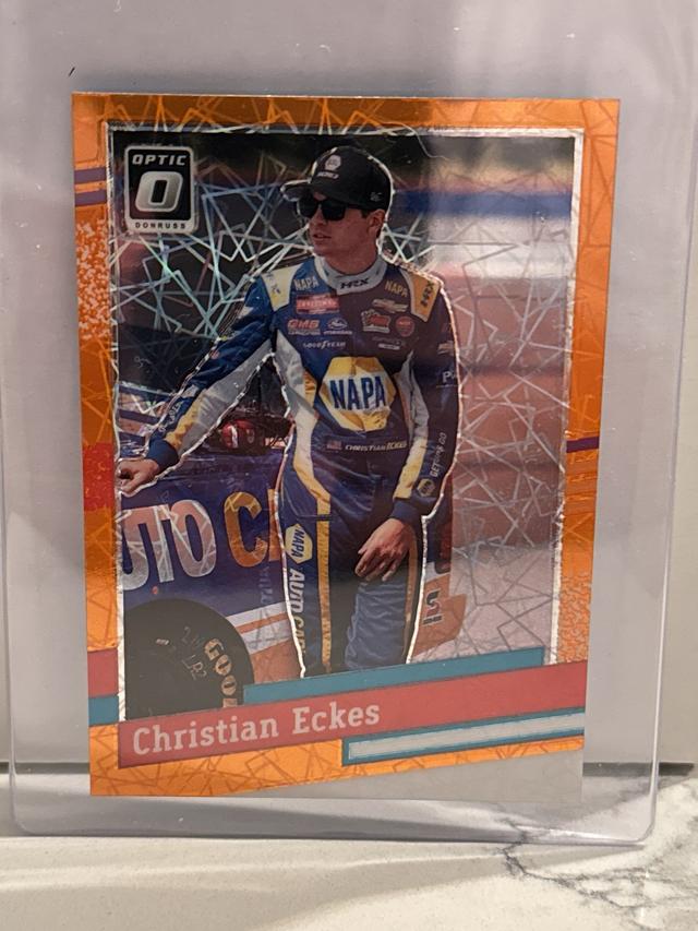 2024 Donruss Racing Christian Eckes Retro 1991 Orange Velocity #160