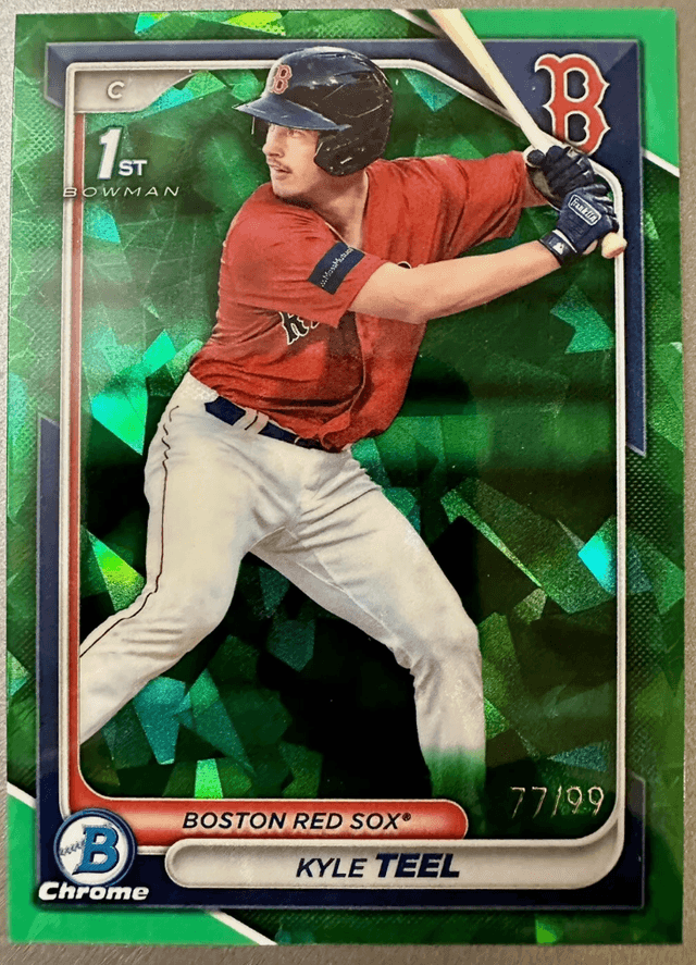 2024 Bowman Chrome Sapphire Kyle Teel ﻿Base Set Green Sapphire /99 #BCP-48