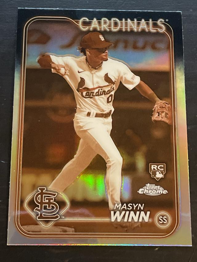 2024 Topps Chrome Masyn Winn ﻿Base Set Sepia Refractors #189