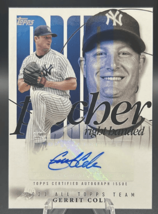 2024 Topps Series 1 Gerrit Cole 2023 ALL TOPPS TEAM AUTOGRAPHS /25 /25 #ATTA-GC