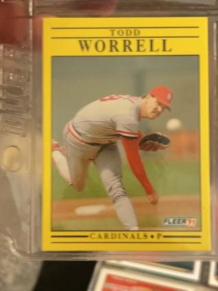 1991 Fleer Todd Worrell  ﻿Base Set #653