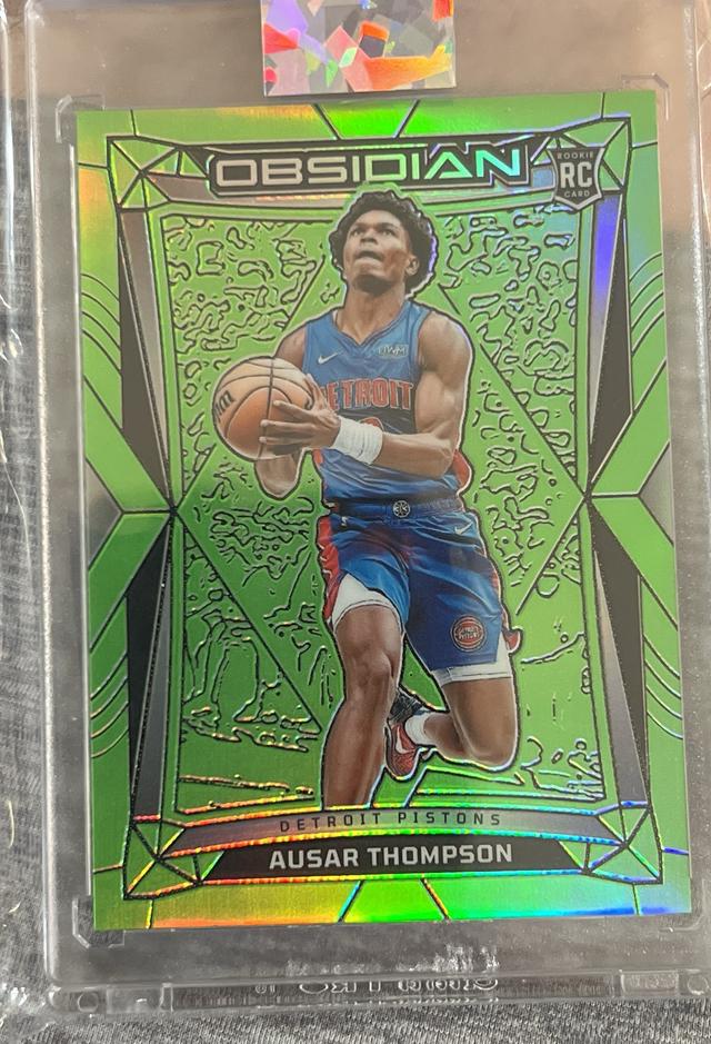 2023-24 Panini Obsidian Ausar Thompson Green Flood Electric Etch /25 #58